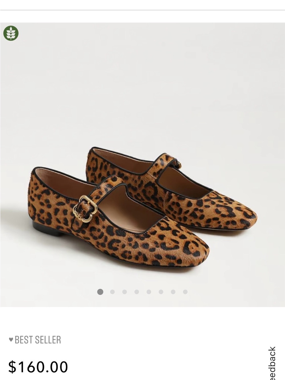 Sam Edelman Leopard Print Mary Jane Flats - Brown & Black